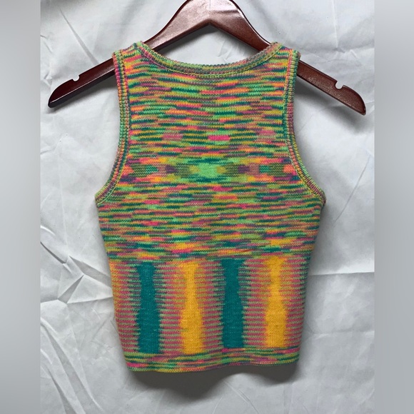 multicolor knitted tank top SIZE: S - Picture 2 of 4